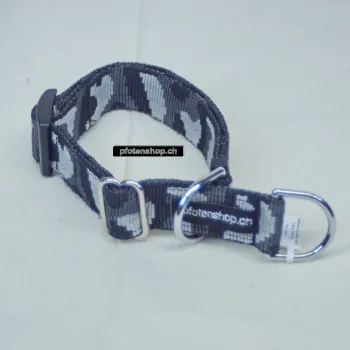 Zug-Stopp-Halsband verstellbar, Army - grau – 2.0cm, 25-35cm