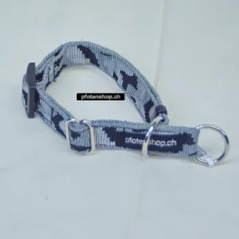 Zug-Stopp-Halsband verstellbar, Army - grau – 2.0cm, 25-35cm