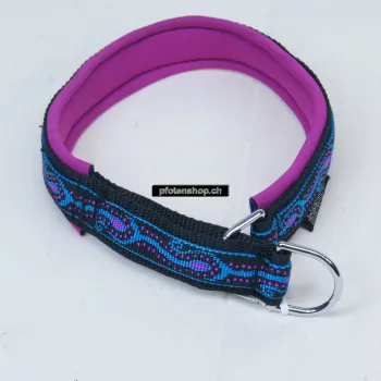 Zug-Stopp-Halsband Neopren pink, schwarz, Sn – 3.0cm, 37.5cm