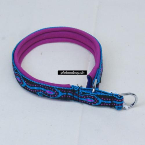 Zug-Stopp-Halsband Neopren pink, schwarz, Sn – 3.0cm, 37.5cm