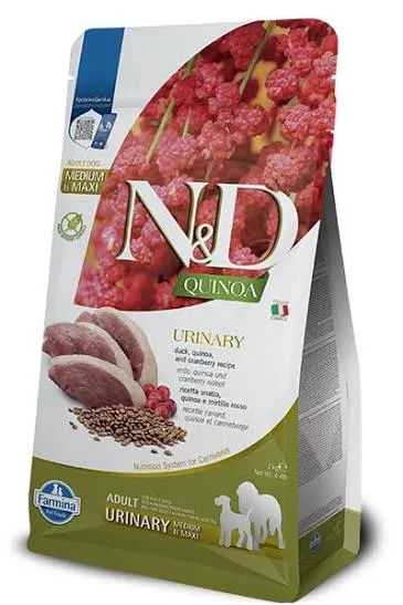 N & D Quinoa Dog Med & maxi Urinary Ente & Cranberry, 7 Kg