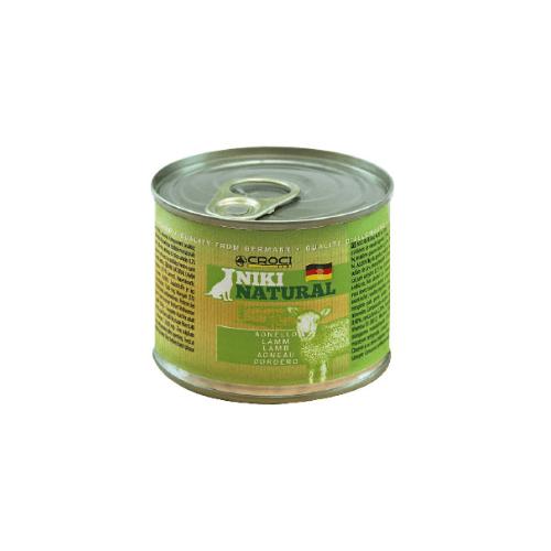 NIKI NATURAL: Cibo umido senza glutine per cani naturalmente felici – 200 gr / Agnello – Croci