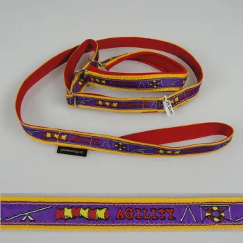 Agilityleine mit Borte und Neopren – 2.5cm, 27.5cm / HS-Ban