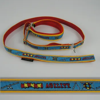 Agilityleine mit Borte und Neopren – 2.5cm, 25cm / HS-Band