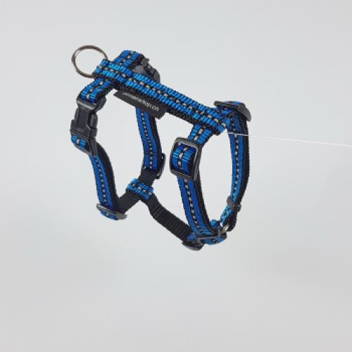 Geschirr S, 1.5cm, Hals 20-36cm, Bauch 30-48 reflex blau - s