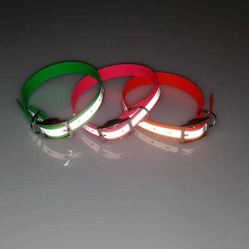 Biothane Dornhalsband reflektierend – 27–45 cm / 19 mm