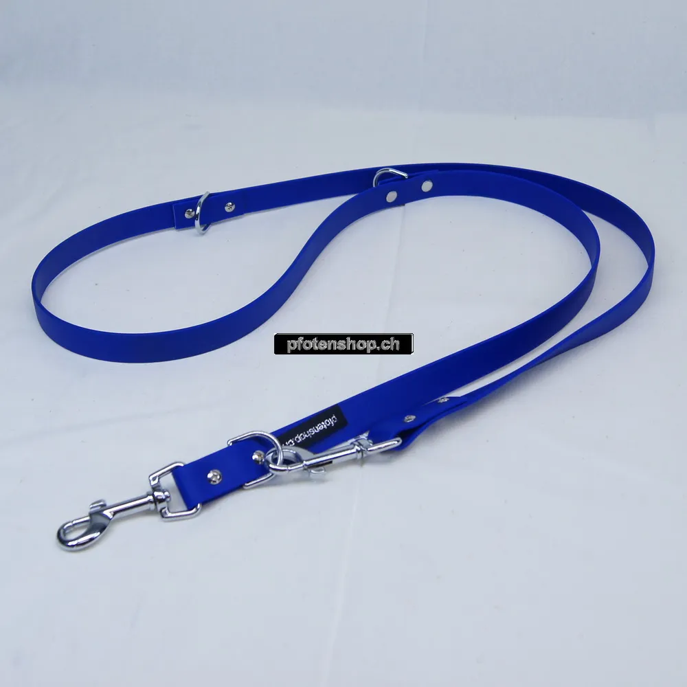 Biothane Führleine blau, verstellbar – 1,6–2 m / 9–25 mm