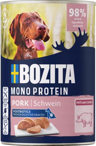 Bozita Paté Schwein Dog – 400 g – Bozita - getreidefreies Monoprotein-Nassfutter für ausgewachsene Hunde