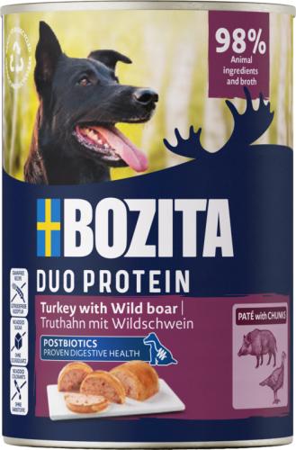 Bozita Paté Pute mit Wildschwein Dog – 400 g – Bozita - getreidefreies Nassfutter für ausgewachsene Hunde
