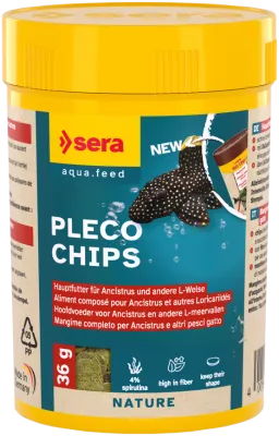 Fischfutter Wels-Chips Nature Alleinfutter für Welse 100 ml 36 g – sera