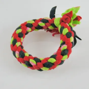 Pfotenshop Fleece Ring Hundespielzeug aus Fleece ca. 12 cm