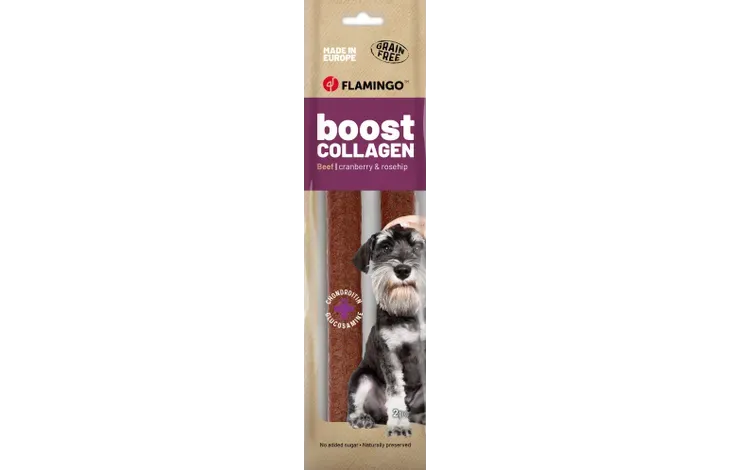 Flamingo Boost Wurst mit Rind & Kollagen Hundesnack 200 g