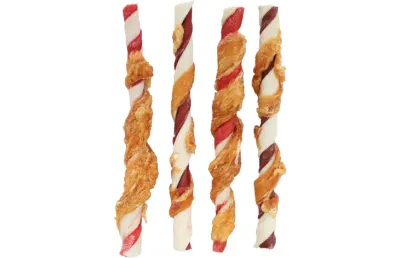 Flamingo R'Hide Stick Mischung mit Huhn 12 cm 350 g Hundesnack