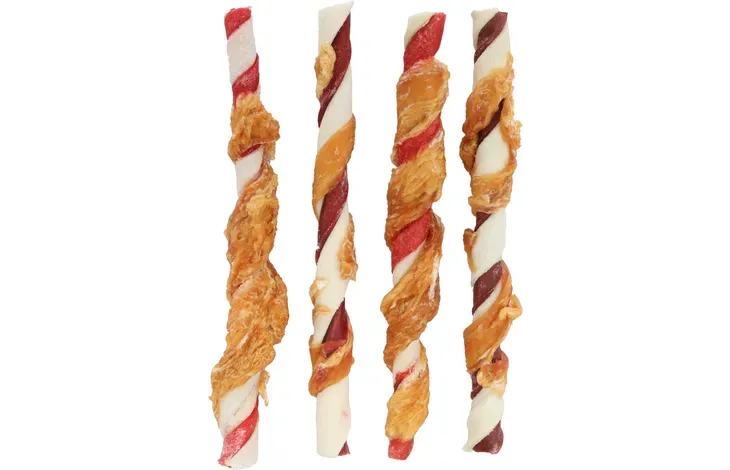 Flamingo R'Hide Stick Mischung mit Huhn 12 cm 350 g Hundesnack