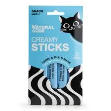 Natural Code Cat Snack Creamy Sticks Tuna & Mixed Seafood 4 × 14 g