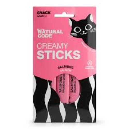 Natural Code Cat Snack Creamy Sticks Salmon 4 × 14 g