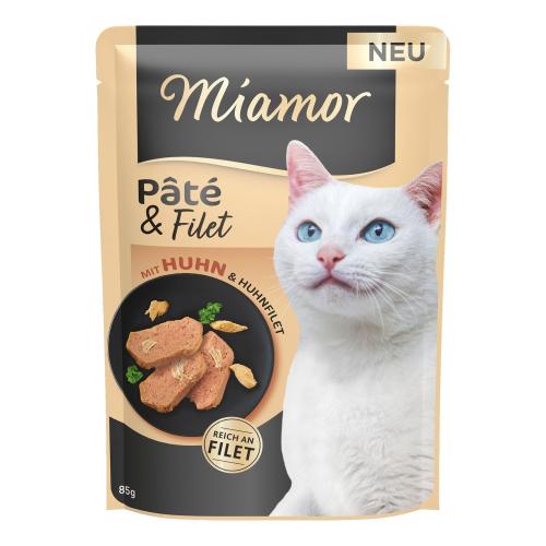 Miamor Pâté & Filet Huhn mit Huhnfilet Katzenfutter 85 g