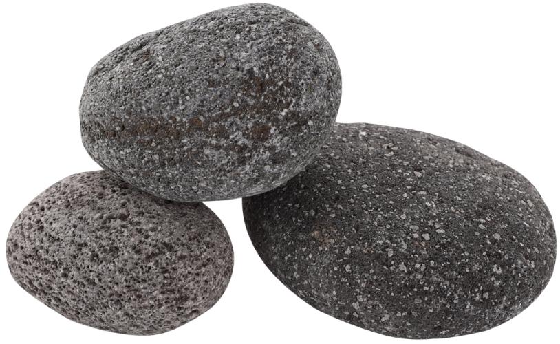 Aquariendekoration Stein Rock Gray Pebble M Aquariendeko Steine 9–12 cm 3 Stück – sera