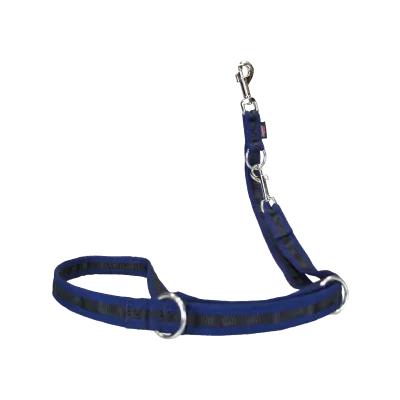 Hundeleine eingefasst 200 c m, 25 mm, Marineblau, 3-fach verstellbar | Grossenbacher