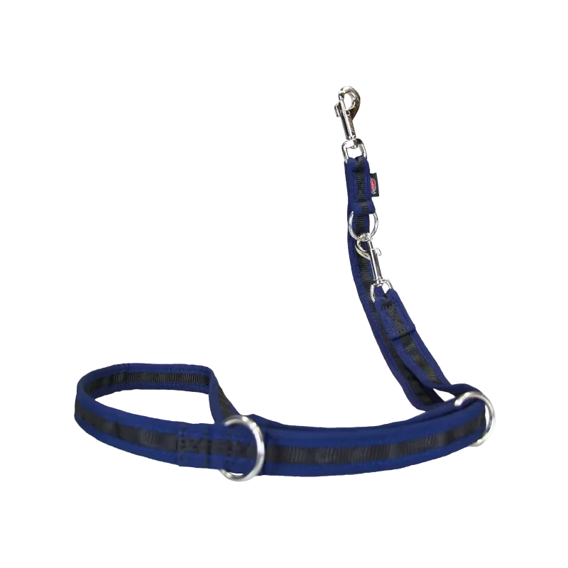 Hundeleine eingefasst 200 c m, 25 mm, Marineblau, 3-fach verstellbar | Grossenbacher