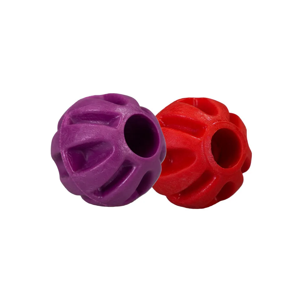 Hundespielzeug Baxter Ball Doppelpack, Klein, Doppelpack, Rot–Violett | Grossenbacher
