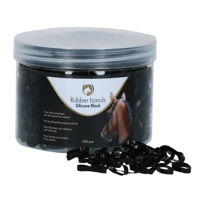 Excellent Horse Rubber Bands Silicone Black