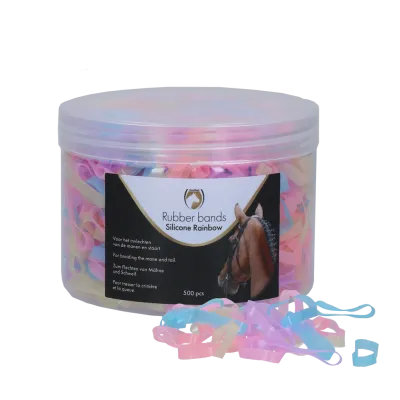 Excellent Horse Rubber Bands Silicone Rainbow