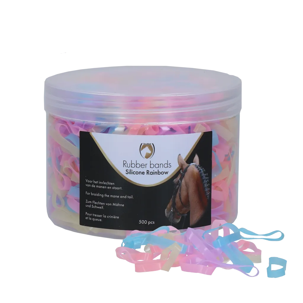 Excellent Horse Rubber Bands Silicone Rainbow