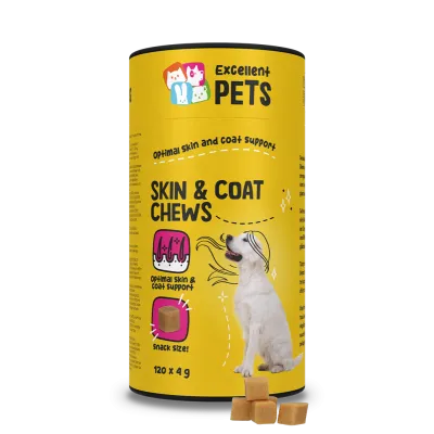 Excellent Pets Skin & Coat Soft Chews 120 Treats