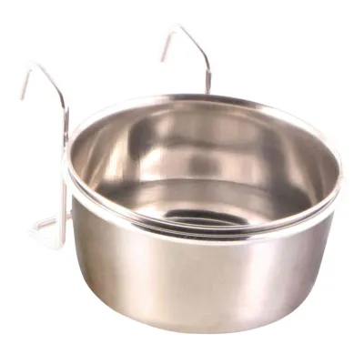 Trixie Edelstahlnapf mit Halter – 0,3 l / Ø 9,5 cm