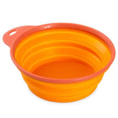 Travel Bowl orange – Freezack - faltbarer Hundereisenapf für unterwegs