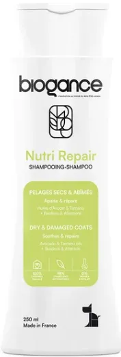 Pflegeshampoo für Hunde Nutri Repair für trockenes & strapaziertes Fell 250 ml – Biogance