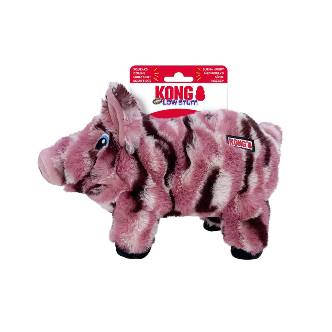 KONG Low Stuff Stripes Pig M, 16.5x26.7x7.6cm